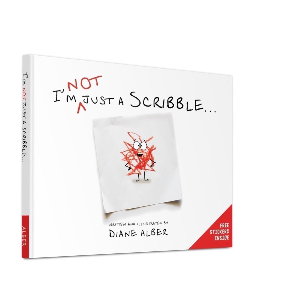 I'm Not Just a Scribble Diane Alber Hardcover Childrens Book with Stickers